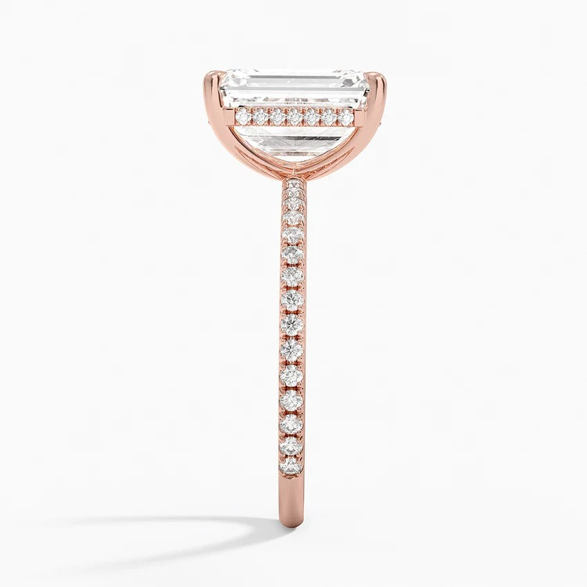 Secret Aura Halo Emerald 3ct Diamond