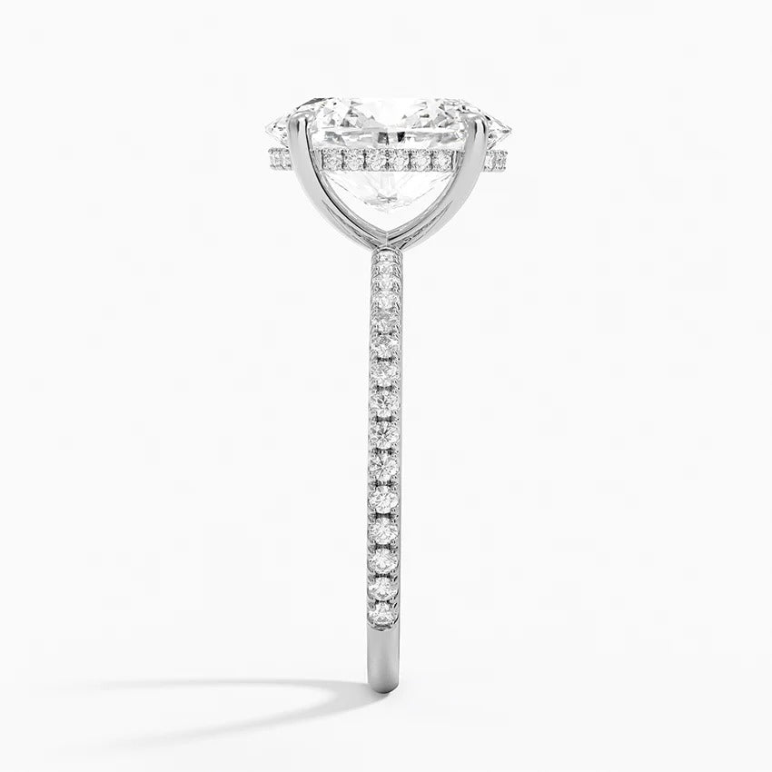 Secret Aura Halo Oval 3ct Diamond