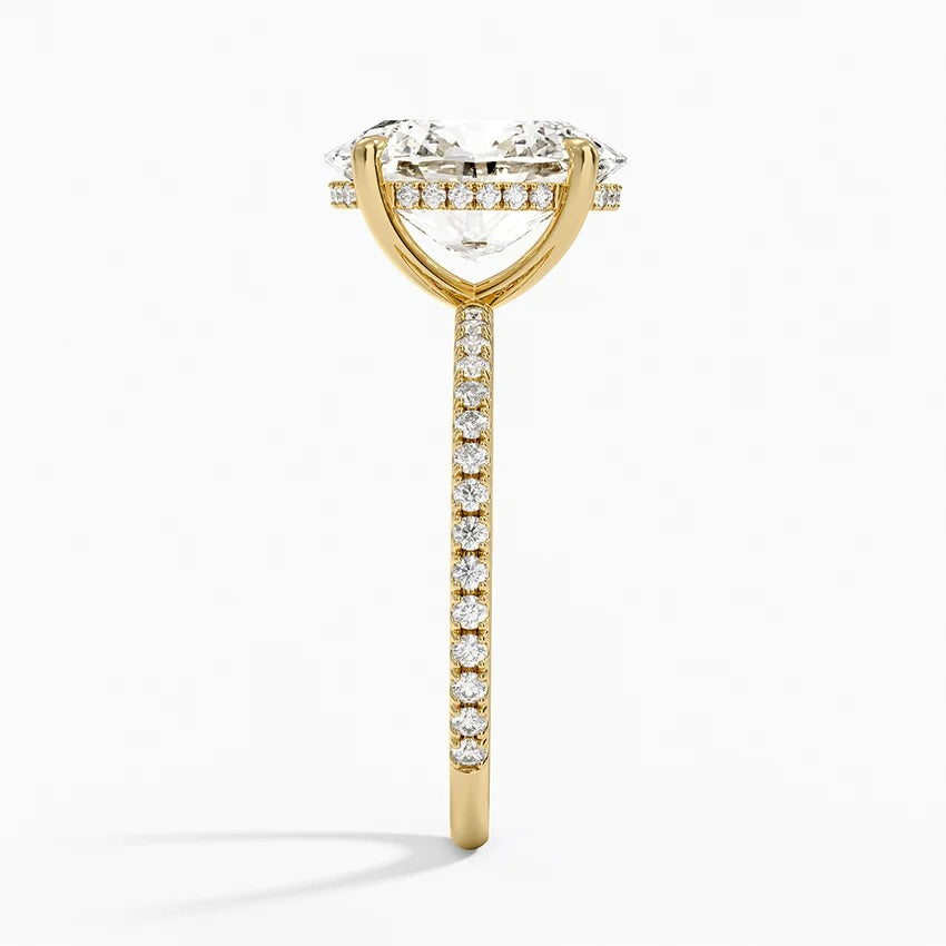 Secret Aura Halo Oval 3ct Diamond