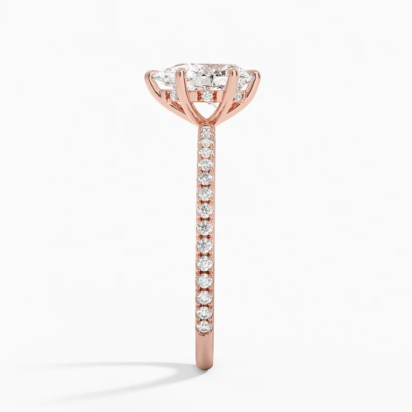 Secret Aura Halo Pear 1ct Diamond