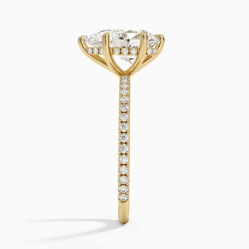 Secret Aura Halo Pear 2ct Diamond