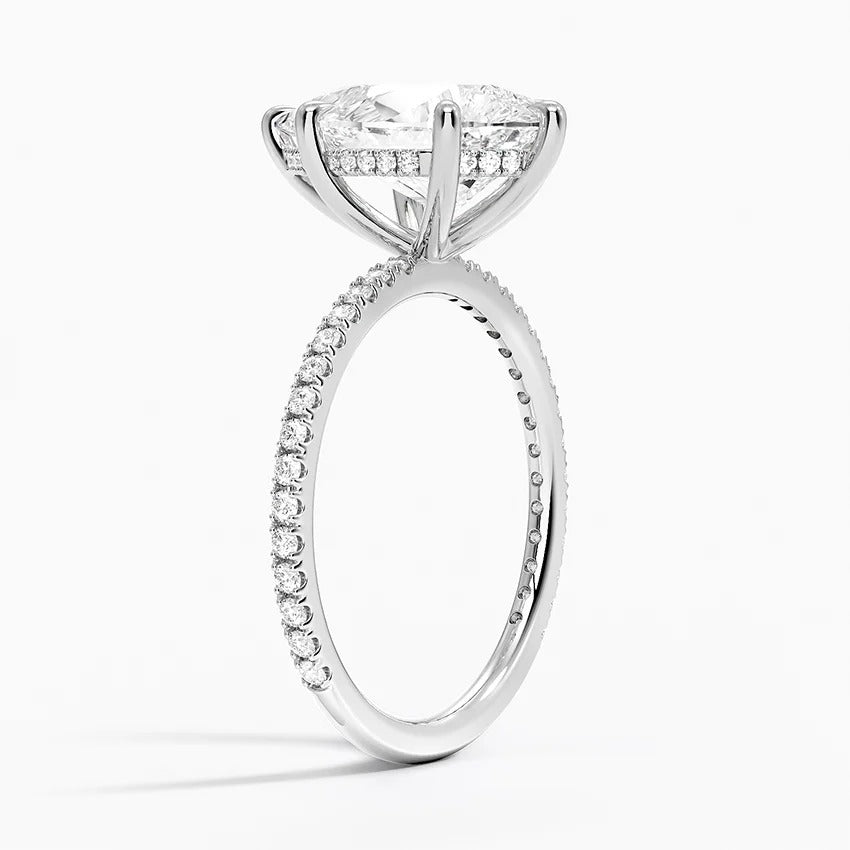 Secret Aura Halo Pear 3ct Diamond