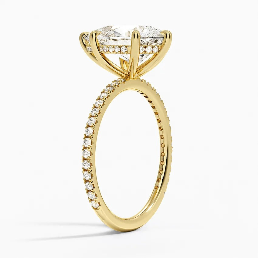 Secret Aura Halo Pear 3ct Diamond