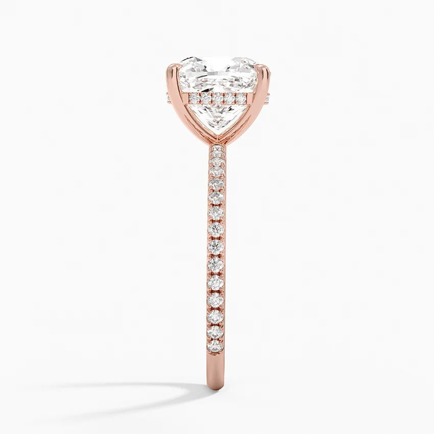 Secret Aura Halo Cushion 3ct Diamond