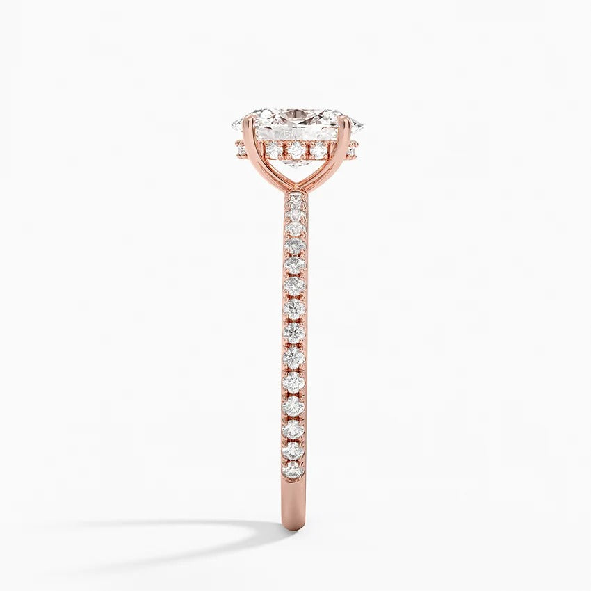 Secret Aura Halo Oval 1ct Diamond