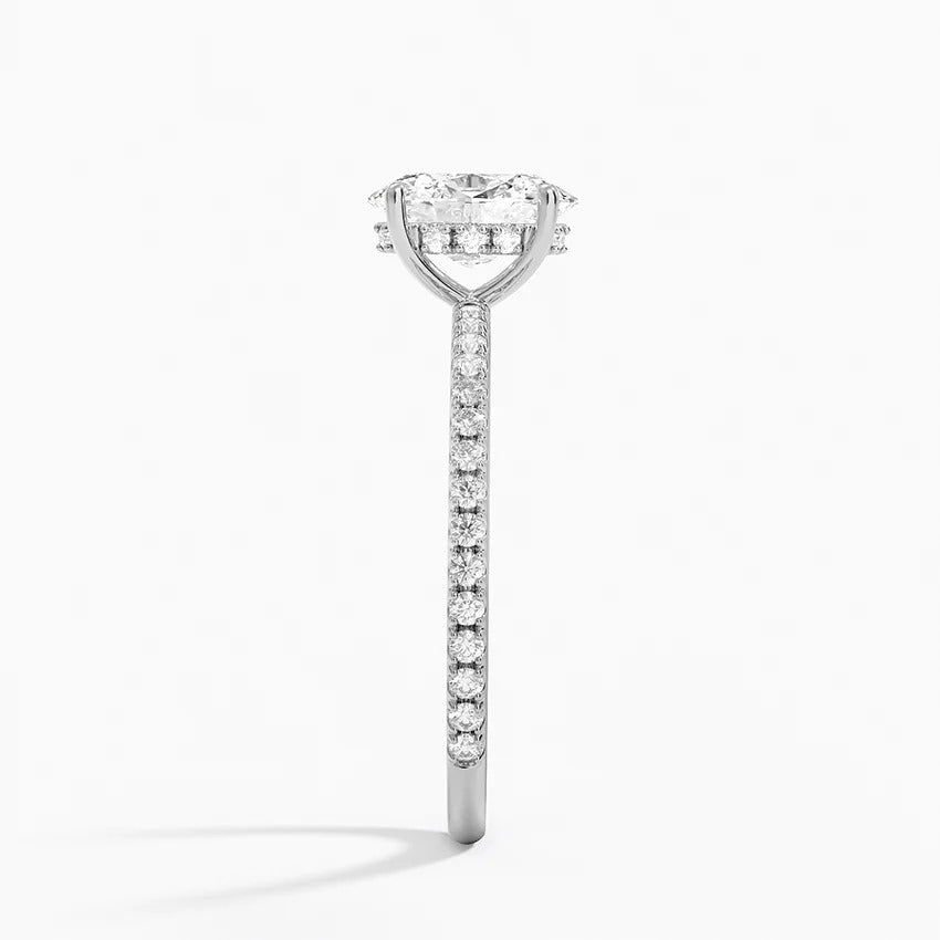 Secret Aura Halo Oval 1ct Diamond