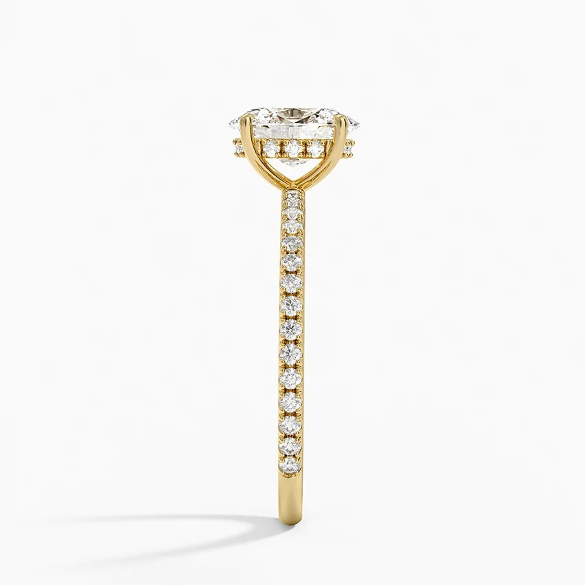 Secret Aura Halo Oval 1ct Diamond