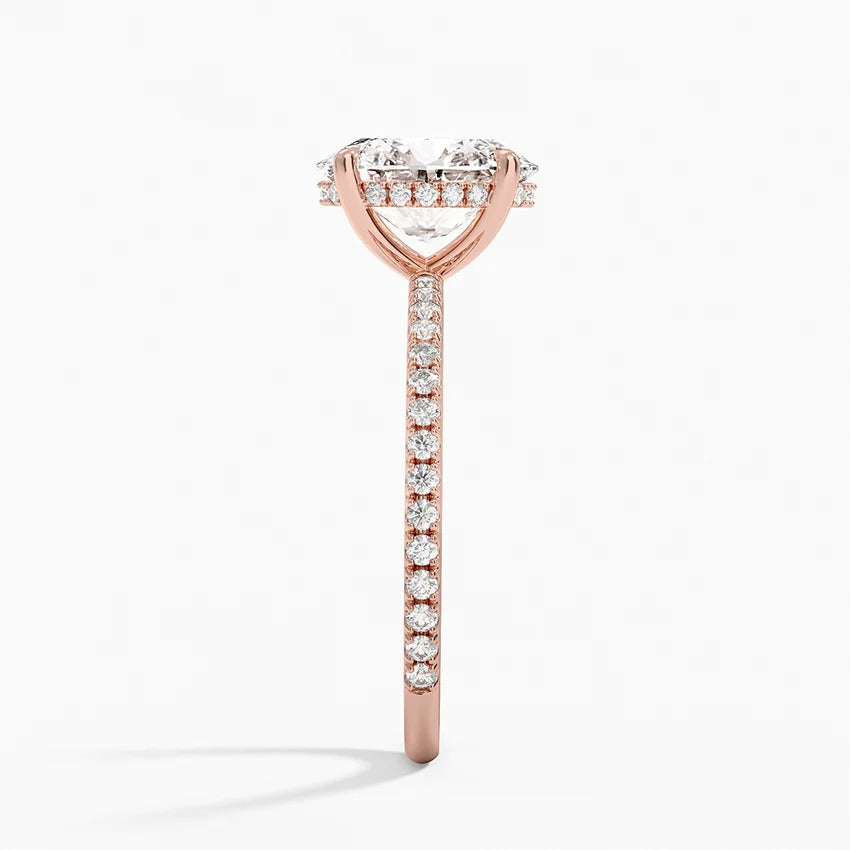 Secret Aura Halo Oval 2ct Diamond