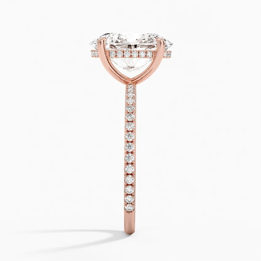 Secret Aura Halo Oval 3ct Diamond