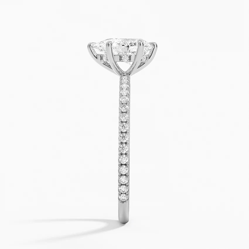 Secret Aura Halo Pear 1ct Diamond