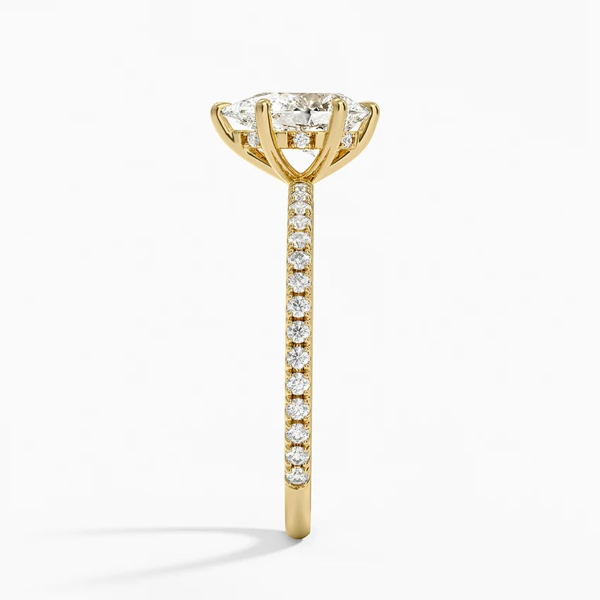 Secret Aura Halo Pear 1ct Diamond